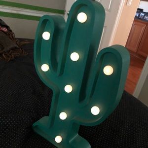 Cactus light up decor